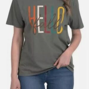 State of Mind Women's Short Sleeve Tee - Multicolor 'Hello Fall'